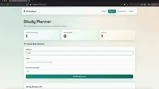 StudySync – A Smart Study Planner with Pomodoro Timer using React JS