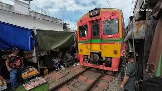 英語と日本語の旅　タイのメークローン鉄道市場にミャンマーの友達と行ってきた　行き方も説明