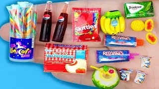 14 EASY REALISTIC DIY MINIATURE BARBIE IDEAS ~ Mini Bananas, Yogurt, Unicorn pops and more!
