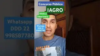 Concurso IAGRO MS 2024 | Fiscal Agropecuário | Medicina Veterinária | Banca Selecon #iagro #selecon