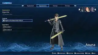 Sword Art Online Fractured Daydream all unlockable Outfits and Accessories