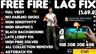 free fire black background vbot config 90fps with gameplay in j2