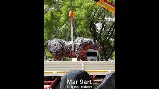 Moving Metal tiger sculpture #sculpture #artwork #metalart #tiger