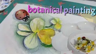 How to draw easter card | Botanical painting| watercolor| learning color |Anna Kri