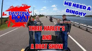 THREE HARLYS AND DAYTONA BOAT SHOW #shoppingforaboat