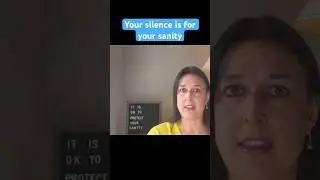Your Silence Is For Your Sanity!