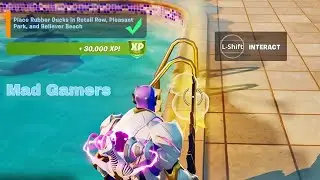 Place Rubber Ducks in Retail Row, Pleasant Park and Believer Beach - Week 1 Legendary Quest Fortnite