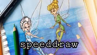 Speeddraw | Феи Тайна зимнего леса | Динь Динь и Незабудка