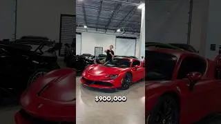 $900K for Ferrari SF90 or 2 houses with a beach view?🤔 #ferrari #sportscar #ferrarisf90