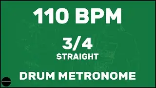 3/4 Straight | Drum Metronome Loop | 110 BPM