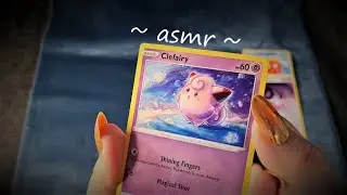ASMR Opening Pokemon Cards (Part 1) ~ lots of tapping and crinkles ~ having fun 😀 ~ soft spoken