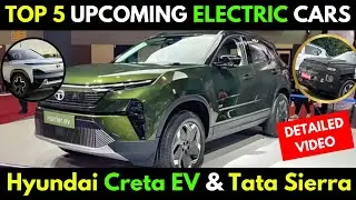 TOP 5 UPCOMING ELECTRIC CARS IN 2025 | CRETA EV & TATA SIERRA |