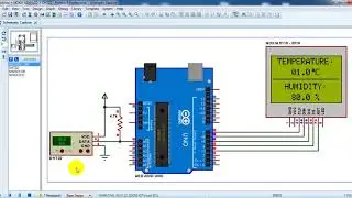 Interfacing Arduino with DHT22 sensor and Nokia 5110 LCD - Proteus simulation