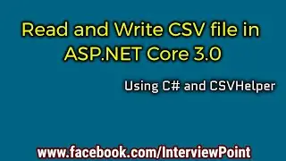 Read and Write CSV File in ASP.NET Core | Interview Point