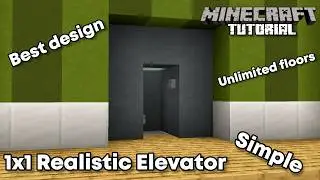 1x1 BEST Multifloor Realistic Elevator | Minecraft 1.21 Redstone Tutorial