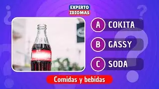 APRENDE INGLÉS RÁPIDO ✅ TRIVIA NIVEL BÁSICO 🥳 COMIDAS Y BEBIDAS ☕