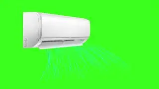 Green Screen Air Conditioner With Cold Wind 