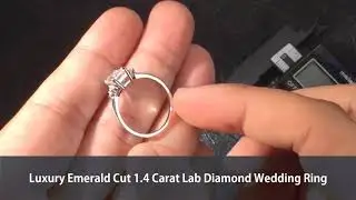 Luxury Emerald Cut 1.4 Carat Lab Diamond Wedding Ring