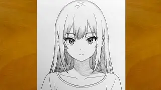Cute Anime Girl Sketch || Step by Step Drawing || Simple Anime Art for Beginners