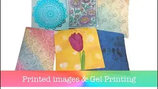 Gelli Printing techniques - Gelli Plate Collab- Using printed images on the Gel Plate