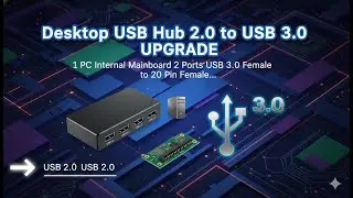 Dextop Usb 2.0 to Update Usb 3.0 | 1 Pc Internal Mainboard 2 Ports USB 3 0 Female to 20 Pin Female
