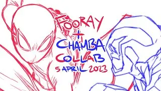FooRay +  Chamba collab - 2023-04-15 - Spider-Boy + Blue Beetle