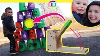 Launching Toys with Homemade Catapults! | Catapults for Kids