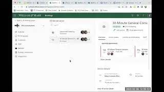 MS Bookings for Scheduling a Department Meeting