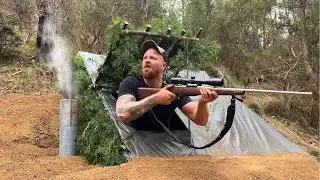 2 Day Solo Bushcraft | HUNT & COOK in my Deep Dugout Survival Shelter | Sambar Deer Hunting
