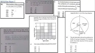40,41,42,43,44&45 | Statistics | Multiple Choice 7 | CXC CSEC Mathematics