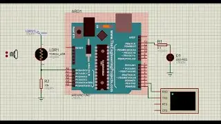 Simulation d'un capteur de luminosité avec ARDUINO sur PROTEUS