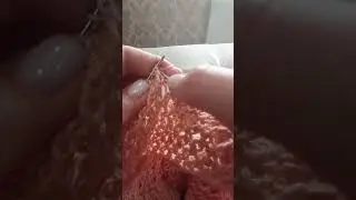 Узор сетка спицами.