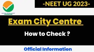 Neet 2023 Exam City Centre || Neet 2023 latest news || Neet 2023