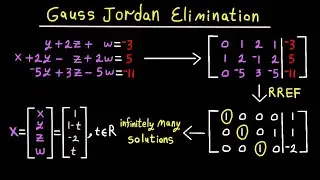 Gauss Jordan elimination (RREF) for Ax=b, infinitely many solutions