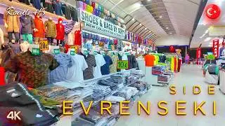 SIDE EVRENSEKI 🇹🇷 4K WALK 📍 SHOPPING in the evening TURKIYE 