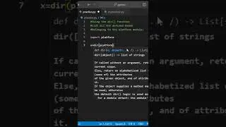 Using the dir ( )function 