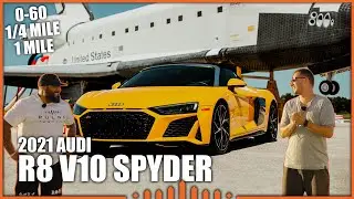 Testing The Audi R8 V10 Spyder On The Runway | 0-60 1/4 Mile 1 Mile | Pulse Rally Testing