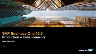 SAP Business One 10 Production Enhancements