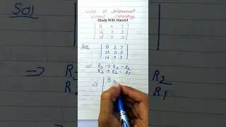 Q3 Value of determinant Without Expanding // BCA Sem 1 unit 1 question 3