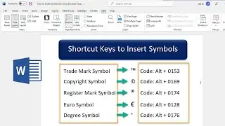 How to Insert Symbols by using Shortcut Keys and code in Microsoft word || Insert symbols in word
