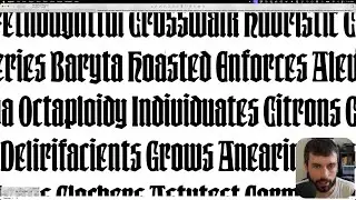 Kyrios Text Ultra, continued! Generating the first test of *Display* Ultra, plus more drawing