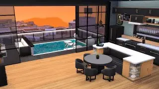Modern Apartment with POOL (122 Hakim House)  🌆 Sims 4 Speed Build Stop Motion (NO CC)