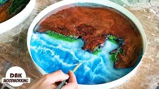 How to make Epoxy Ocean Table - DAK Woodworking Projects Resin Art