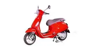 Vespa Primavera rood 360 graden by Scooterspot