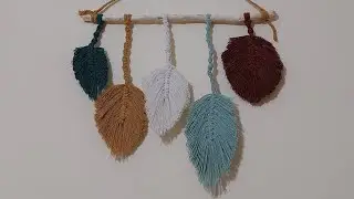 MAKROME YAPRAK✅Easy DIY Macrame Home Decor📌Macrame Leaf Feather Wall Decoration🔝Macrame Wall Hanging