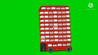 Moving Decker Bus Green screen
