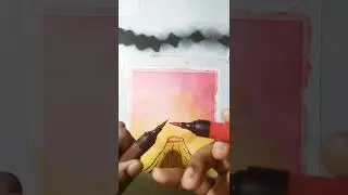 Volcano 🌋 brush pen painting