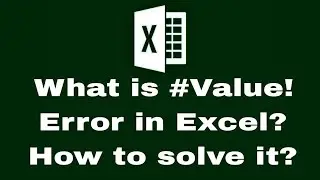 What is the #value! error in Excel? How to solve #value! error in Excel?  #excel #exceltips