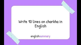 Write 10 lines on charkha in English