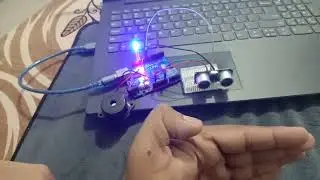 Ultrasonic sensor with led and buzzer